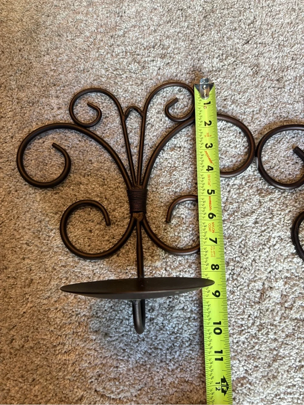 Decorative Metal Wall Candle Sconce Holder Set of 2 Hanging Wall Mounted